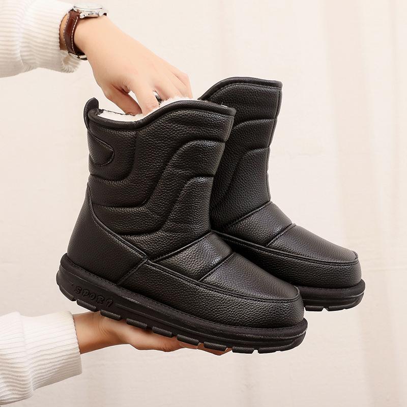 Поддержка снегоступов нескользящие и снегозащитные молния набитые утолщенные толстоподошвенные снежные хлопковые мужские ботинки 45 3450₽