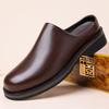 Business-Mules für Herren, elegante Halbschuhe, Leder-Slip-Ons, Sneaker mit offenem Rücken, Freizeitschuhe, Loafer, Hausschuhe, Slides, Sandalen, Sommer