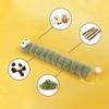 Cat Plush Chew Toy Plush Cushion Caterpillar Catnip Companionship Kitten Toy Cat Teaser Stick Interactive Cat Toy Supplies