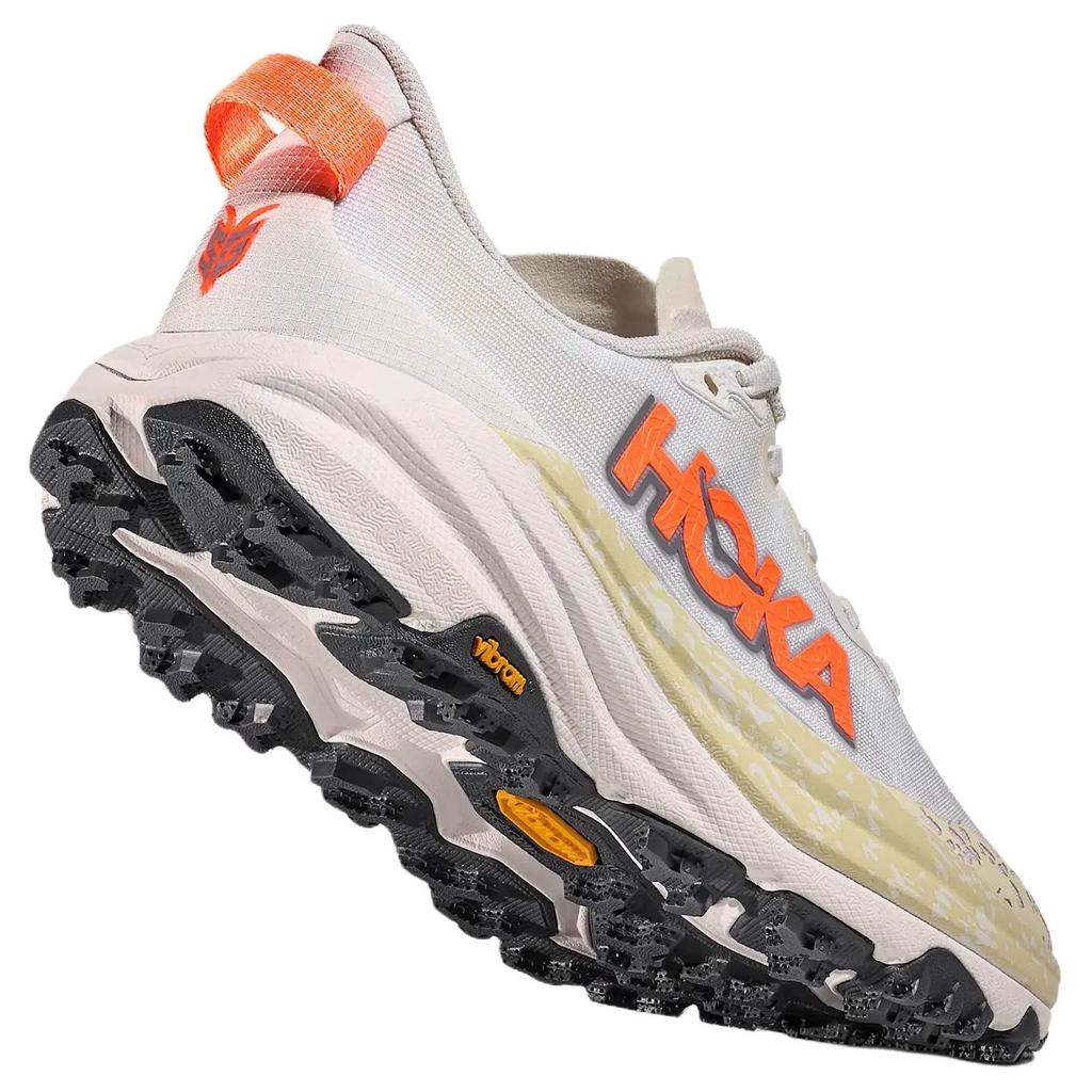 HOKA One One Speedgoat 6 Comfortable Soft Trail Running Shoes Women Sneakers White Orange 1147811-WNG