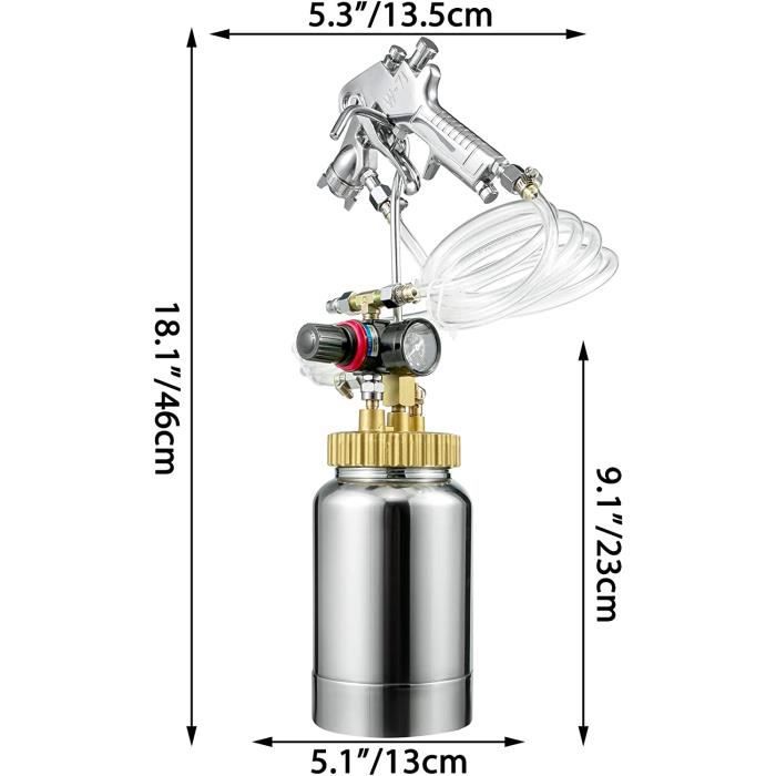 VEVOR Zbiornik wysokociśnieniowy, Pistolet natryskowy Wiadro na farbę ze stali nierdzewnej, Zapewnienie bezpieczeństwa Ciężarówki komercyjne98