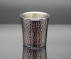 Shinkodo Japanese-made pure copper sake cup, 100ml, reddish-brown finish, hammered texture, gift wrapping available.