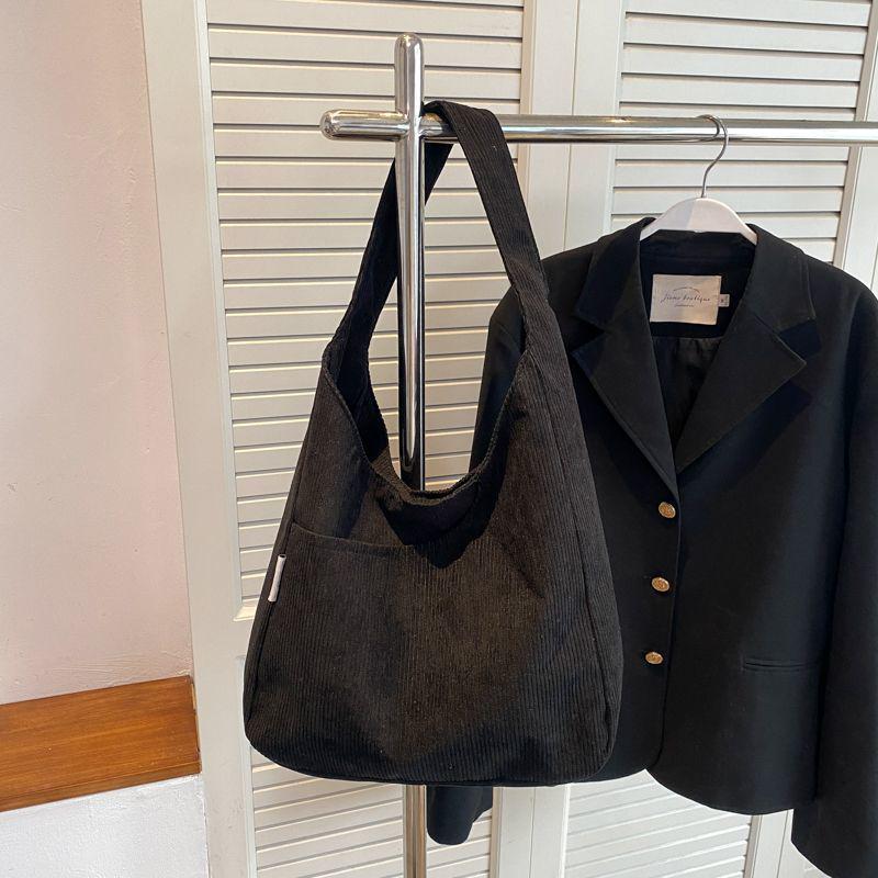 

Large Capacity Corduroy Canvas Tote Bag for Female College Students