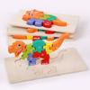 New High Quality Baby Wooden 3D Puzzle Game Cartoon Animal Intelligence Jigsaw Shape Matching Montessori Toys For Children Gifts