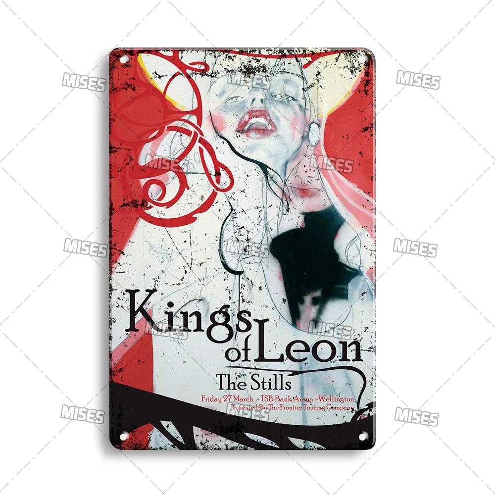 MISES ROCK Wanddekoratives Poster Metall Blechschild Musik Metallplakette Rostiges Band Metallschild Man Cave Zuhause Küche Industrielle Dekoration