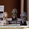 Resin Aesthetic Lion Statue Vintage Animal Ornament Lion Figurine Sculpture  Bedroom