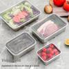 Shangqi 304 Stainless Steel Refrigerator Food Storage Box Set