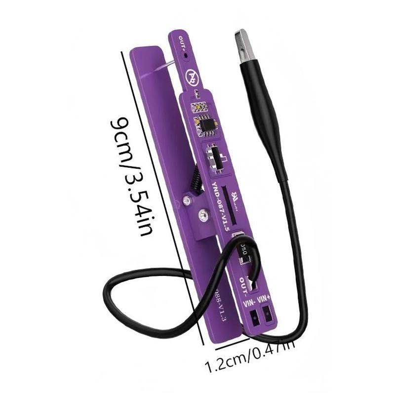 M191 Napájecí klip pro telefon bez baterie, duální režim detekce, tester proudu, univerzální pro opravu telefonů, DIY testovací sada nářadí