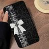 Black Lace Pattern Personalized Mobile Phone Case For IPhone 17 16 15 14 13 12 11 Pro Max Plus Mini Soft Black Cover