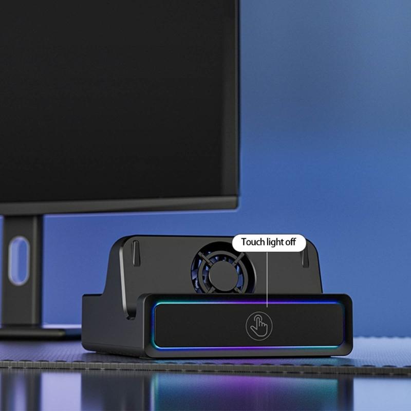 3 Port Adapter Docking Station for Game Consoles with Cooling System Stable Base Plugs Play Functionality