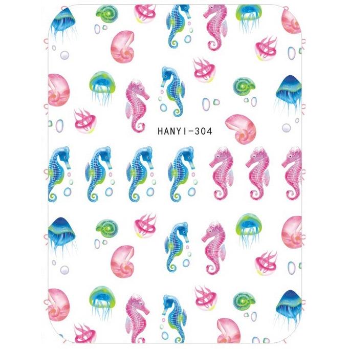 1 list Fruits 3D samolepky na nehty Medúzy Samolepící obtisky Příslušenství Manikúra Gel Polish Tipy Dekorace