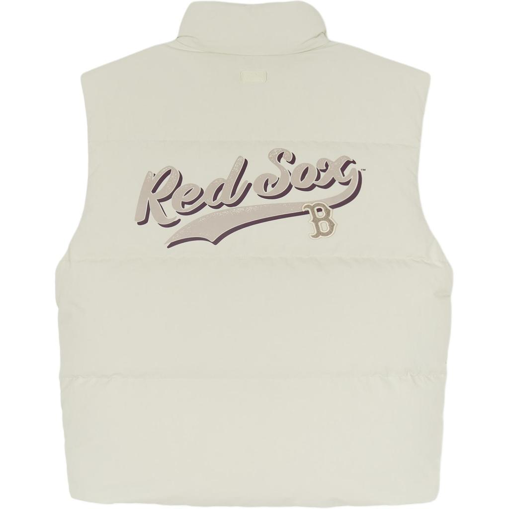 MLB Down Vests Unisex Cream Stand Collar Moderate Other 3ADVV0156-43CRD