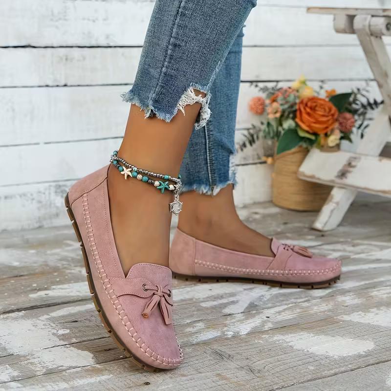 Large Size 44 Women's Shoes Women Flat Shoes Spring Soft Casual Comfy Ballerina Flat Ladies Shallow Slip On Female Loafers