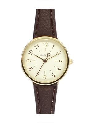 [Follow] Fragola Plus Women's Brown DBR Strap Watch H03821A-1