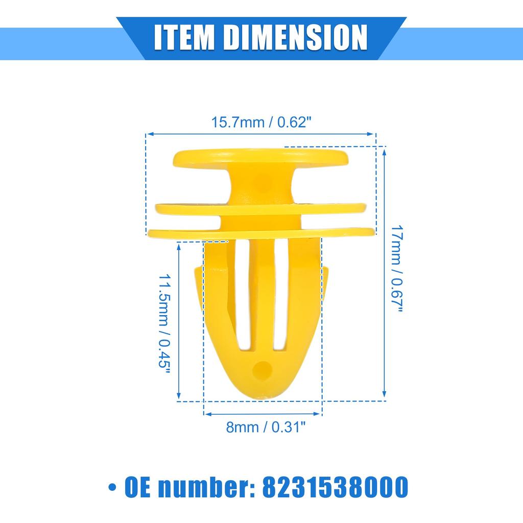 VekAuto Door Trim Panel Retainer Clip Fastener Compatible with Chevrolet