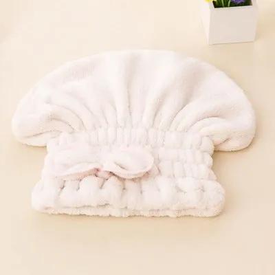 1pcs New Microfiber Bathrobe Dry Hair Cap Coral Fleece Bath Thickened Princess Hat Super Absorbent Dry Hair Cap