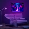 Purple Dragon Fluorescent Uv Tapestry Horror Halloween Uv Exposure Reaction Tapestry Hip Hop Abstract Style