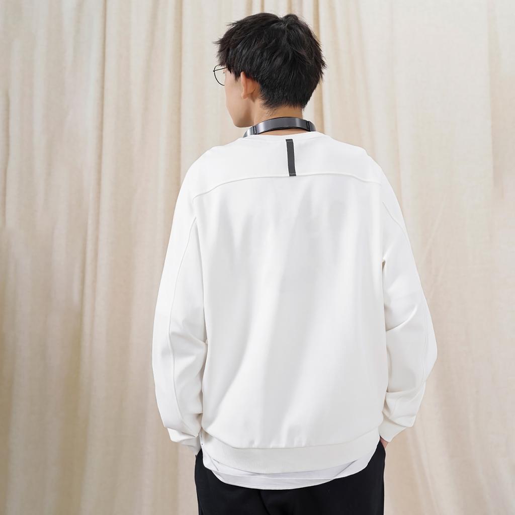 New Balance Sweatshirts Unisex White Crew Neck Moderate Regular 5CC38623-IV