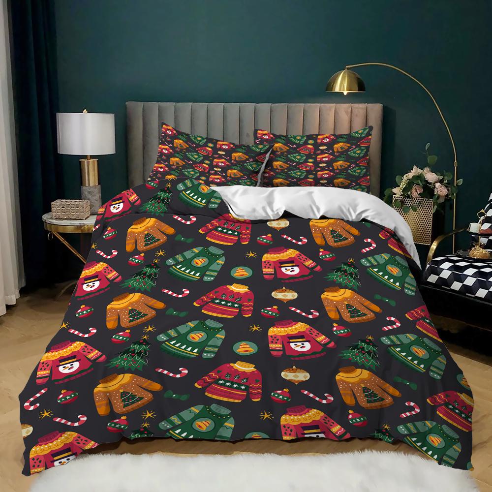 Christmas Duvet Cover Sock On The Palm Tree On Tropical Sandy Beach Island Maldives Design Decorative Blue Red Holidays Gifts