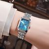 Quartz Womens 2024 Versatile Square Watch With Steel Band