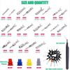 755Pcs Car Electrical Wire Terminal Pins Connector Kit 1/1.5/1.8/2.2/2.8/3.5mm 21Type Connector Pins Terminal Auto