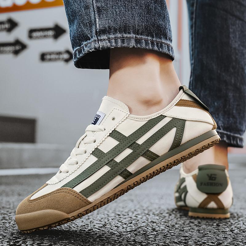 Novos Sapatos Masculinos Forrest Gump Versátil Sapatilhas Brancas Masculinas Moda Retrô Athleisure Sapatos Slip-On Modernos de Um Pé tênis