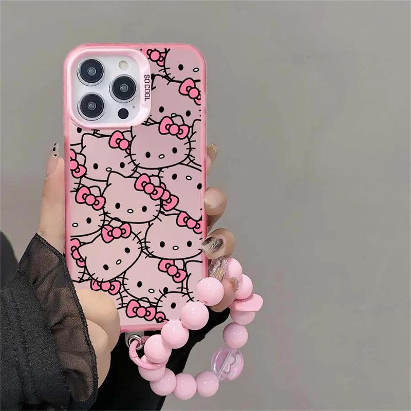 Cute Hello Kitty Lanyard Phone Case For Xiaomi Redmi 15 15C 14C 13C 12C A5 12 Note 14 Pro 13 12 Pro Plus 11 11S 4G 5G Casing