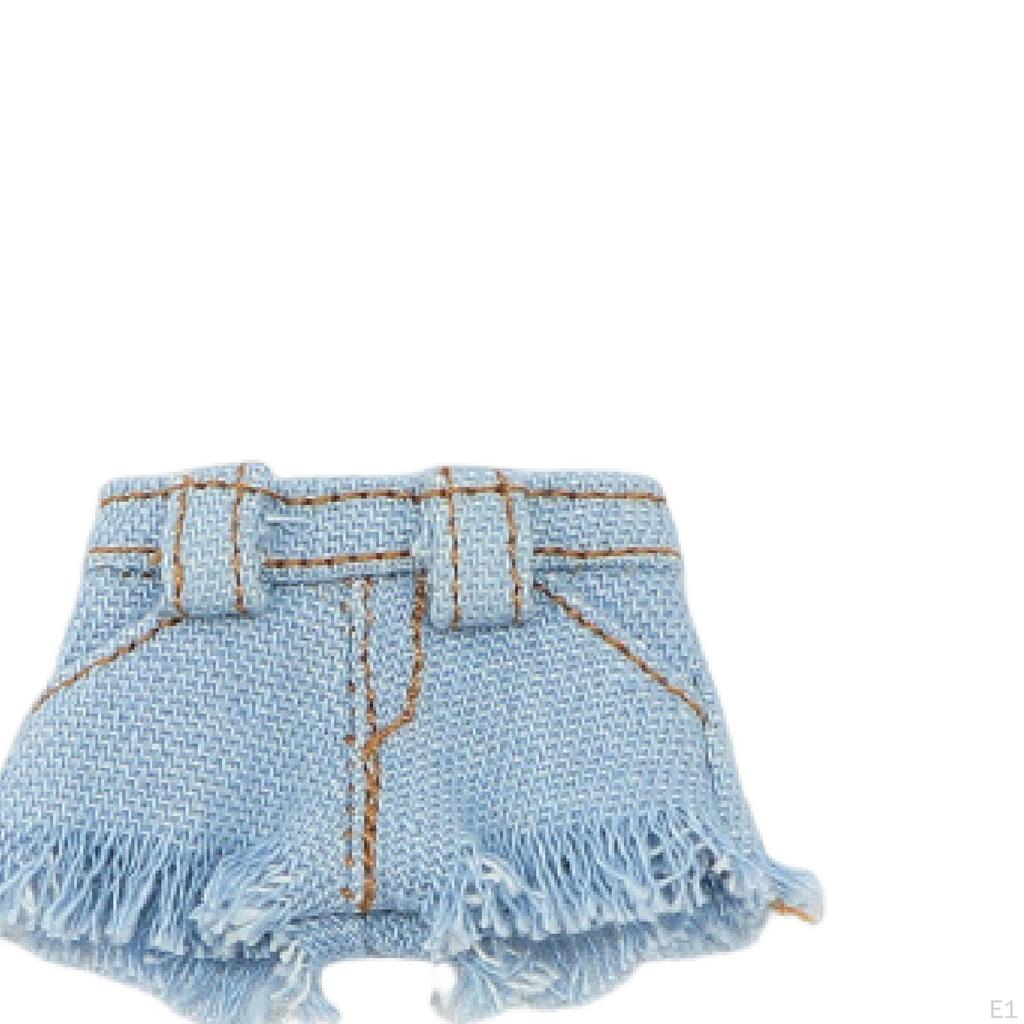 1/12 Denim Shorts Doll Jean Outfit Fashionable Accessory, Costume for 6 Inch Action Figures