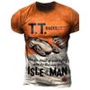Мужская винтажная футболка с принтом мотоцикла Isle of Man Tt 3D, мужская футболка с принтом Personality Street, спортивная футболка большого размера