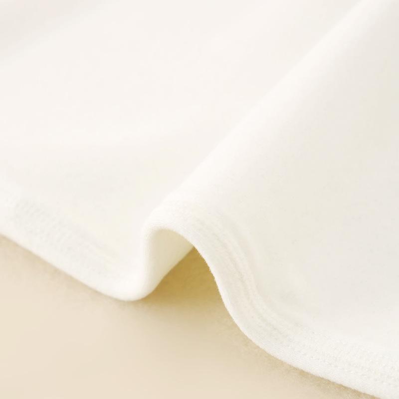 Kids' Fleece-Lined Seamless Winter Vest, Sleeveless White Camisole T-shirt with Belly Protection for Boys and Girls