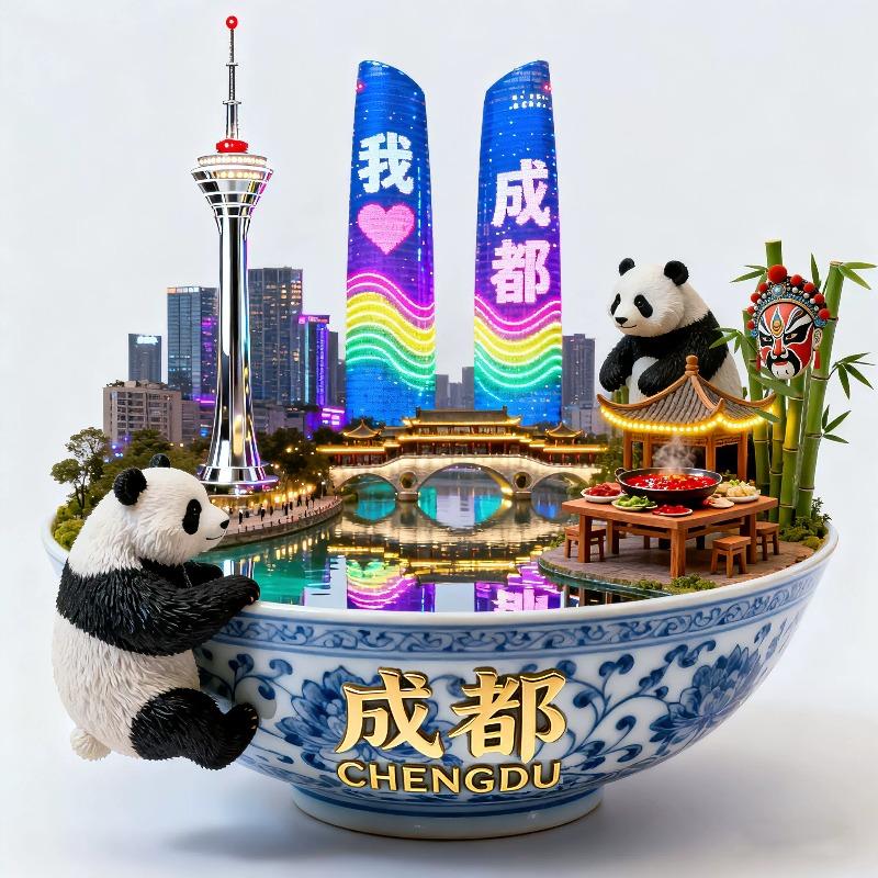 Souvenirs de Voyage Chine Aimants de Frigo en Métal Wuhan Shanghai Luoyang Xiamen Guiyang Shenzhen Hong Kong Shenzhen Autocollants de Frigo