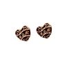 French Retro Micro-Inlaid Zircon Love Stud Earrings For Women