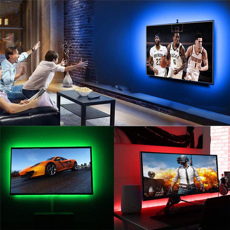 5V LED Battery-Powered 5050 Waterproof Light Strip with Remote Control for TV Chassis Decoration