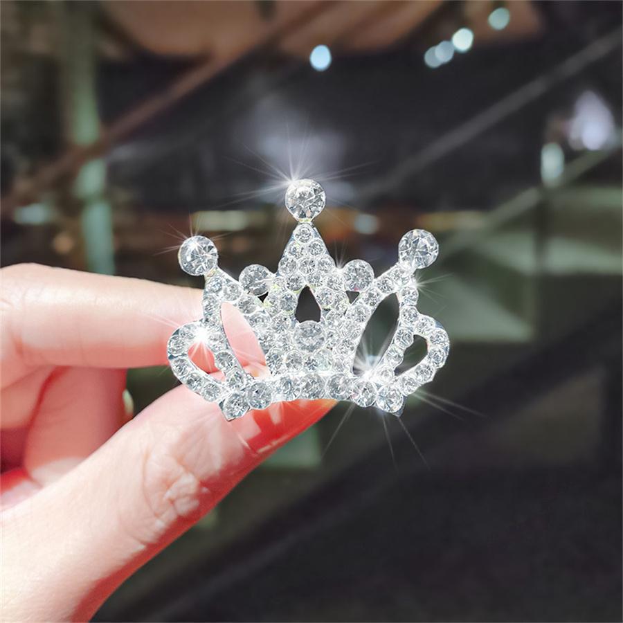 Neue Kinder Diademe Kronen Kleine Kinder Mädchen Strass Kristall Krone Herz Prinzessin Party Accessoires Haarschmuck Ornamente