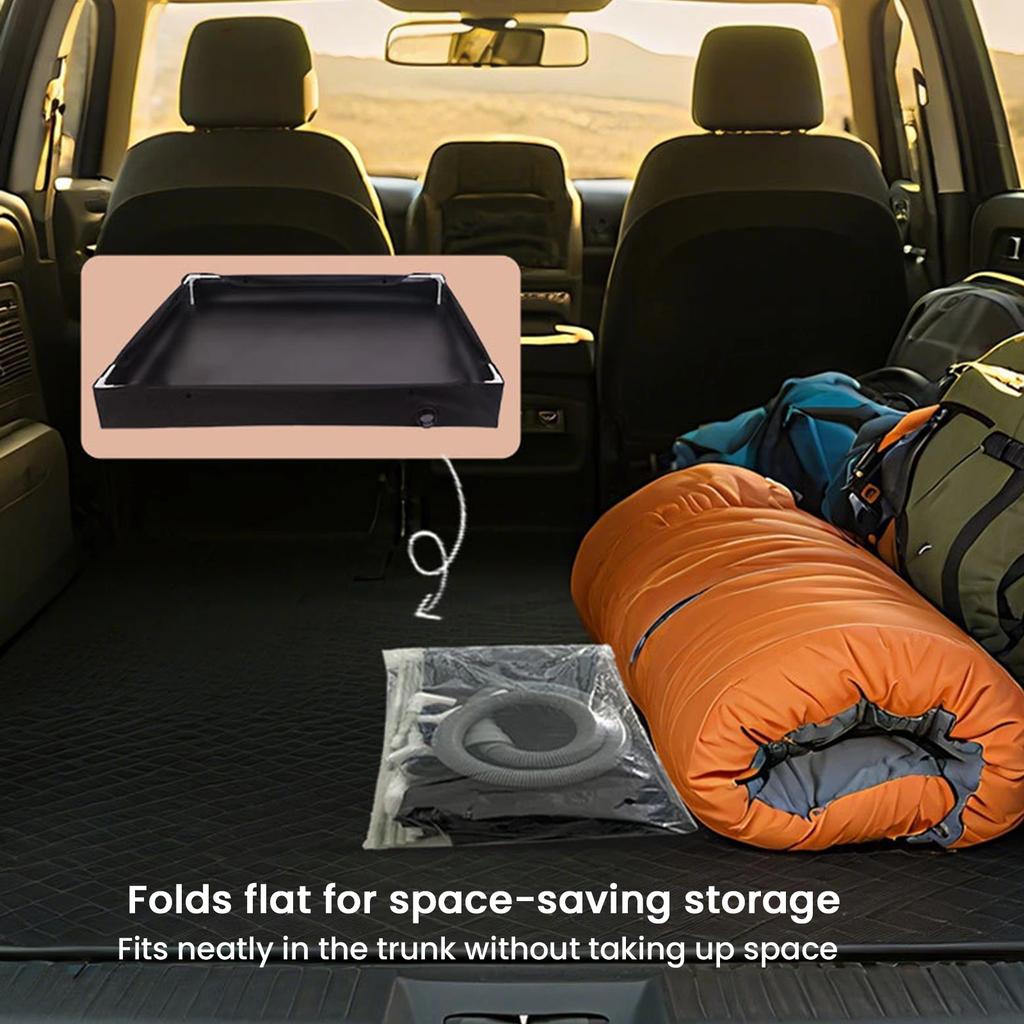 Portable Shower Pan with Drain Hose Foldable Shower Base Outdoor Tent Shower Tray for RV Outdoor Travel Shower Beach Pet Bath