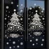 2025 Christmas Window Decals 2 Sheets PVC Reusable Christmas Tree Gold Star Window Clings For Home Party Decoration