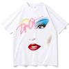 Doja Cat Halftone Face Fun Pattern TShirt Unisex New Summer Crew Neck 100 Cotton Fashion Harajuku Style Oversized Casual Top