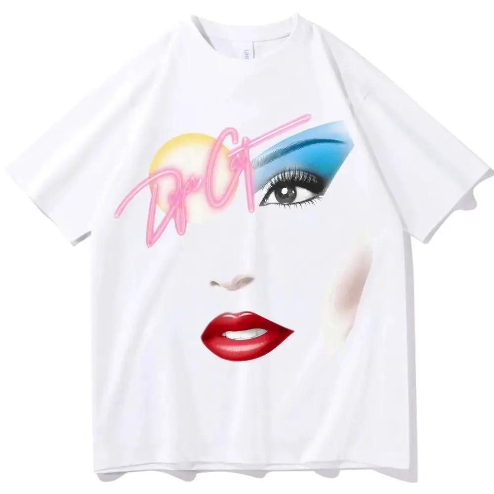 

Doja Cat Halftone Face Fun Pattern TShirt Unisex New Summer Crew Neck 100 Cotton Fashion Harajuku Style Oversized Casual Top S