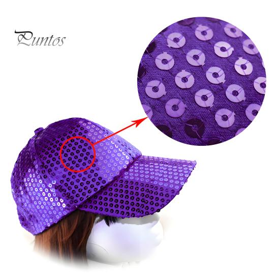 Paillettenverzierter Hut Glitzernde Schirmmütze Unisex Party Sonnenschutz Langer Schirm für Baseball Erwachsene und Kinder Bühnenauftritt Street Dance Kopfbedeckung