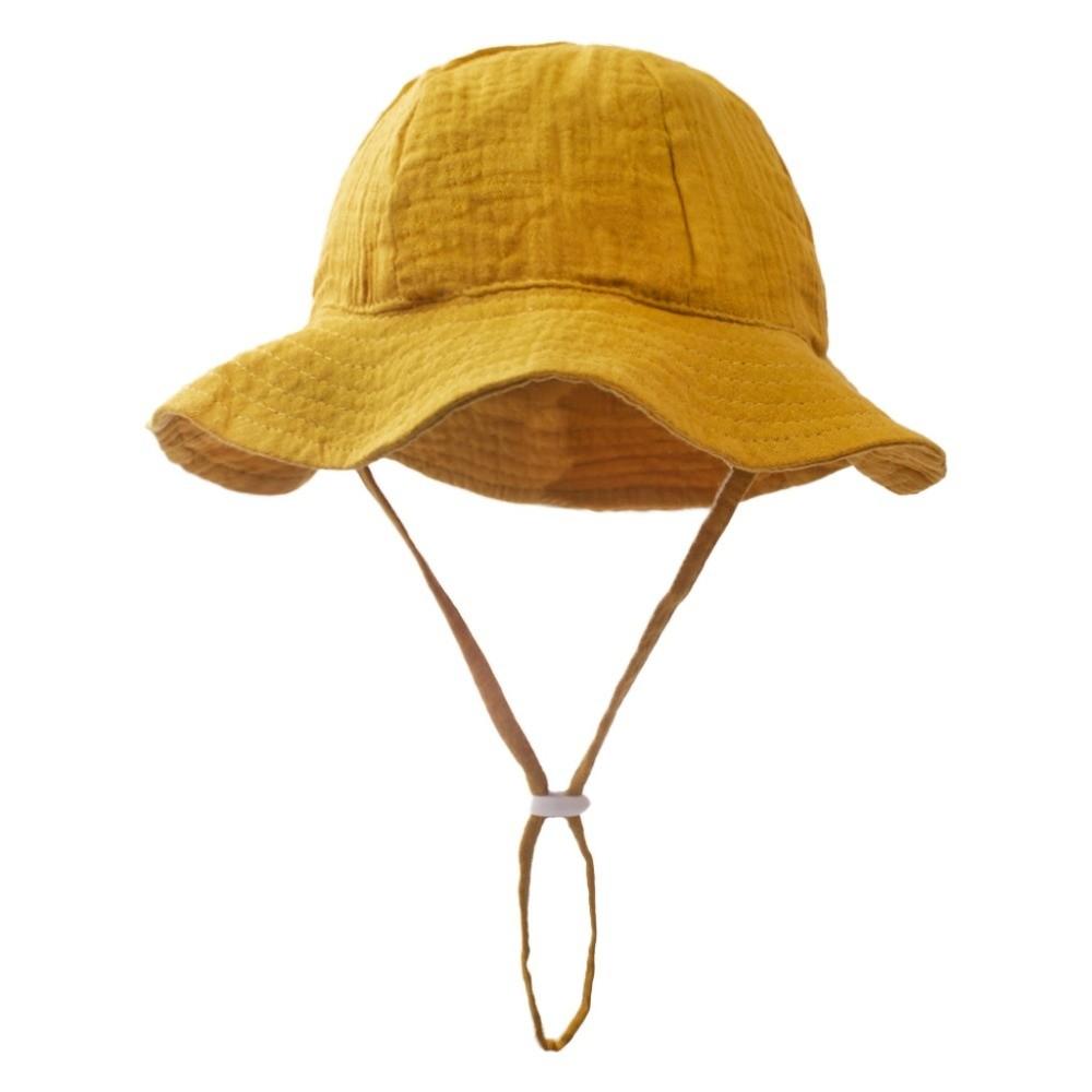 Soft Cotton Sun Protection Caps Sun Shade Children's Fisherman Hat Beach Panama Hat  for Boys Girls