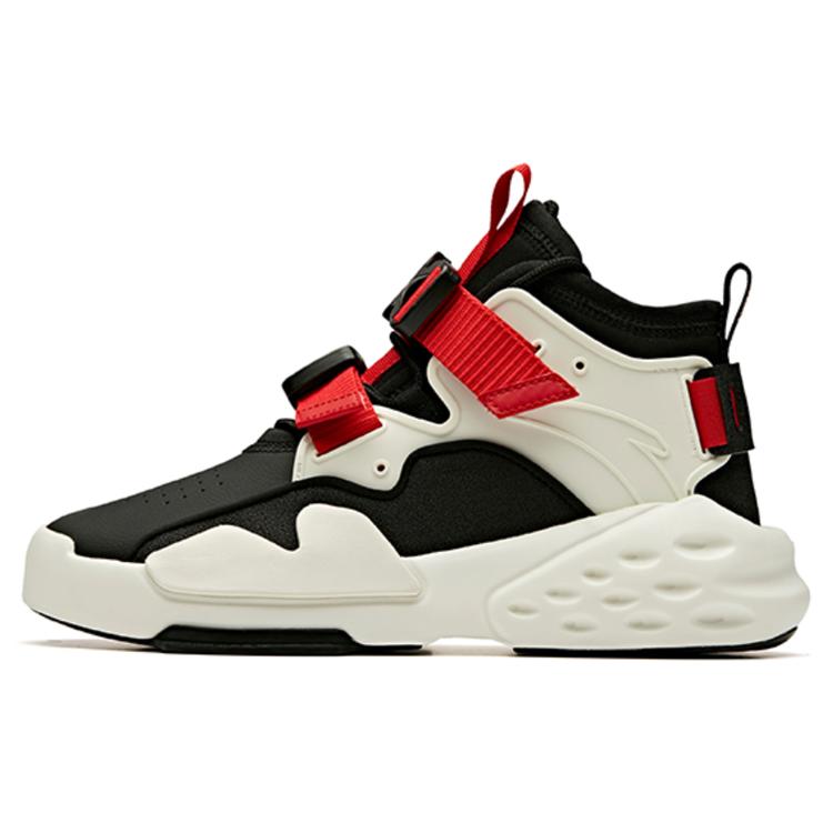 

Новые кроссовки Anta Bastard с амортизацией, нескользящие и износостойкие, с высоким верхом, спортивные повседневные, бело-черно-красные 11948080-4 40.5