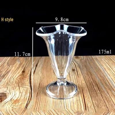 Tasse à dessert pour glace en acrylique plastique
