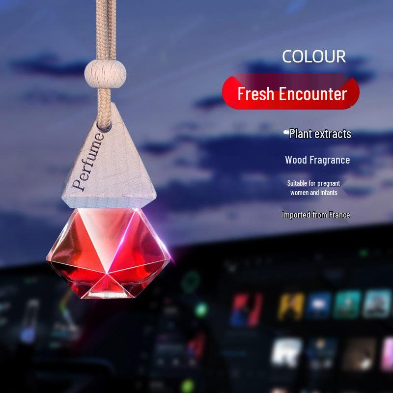 Car Aromatherapy Pendant: Glass Odor Remover for Men & Women's Fragrance