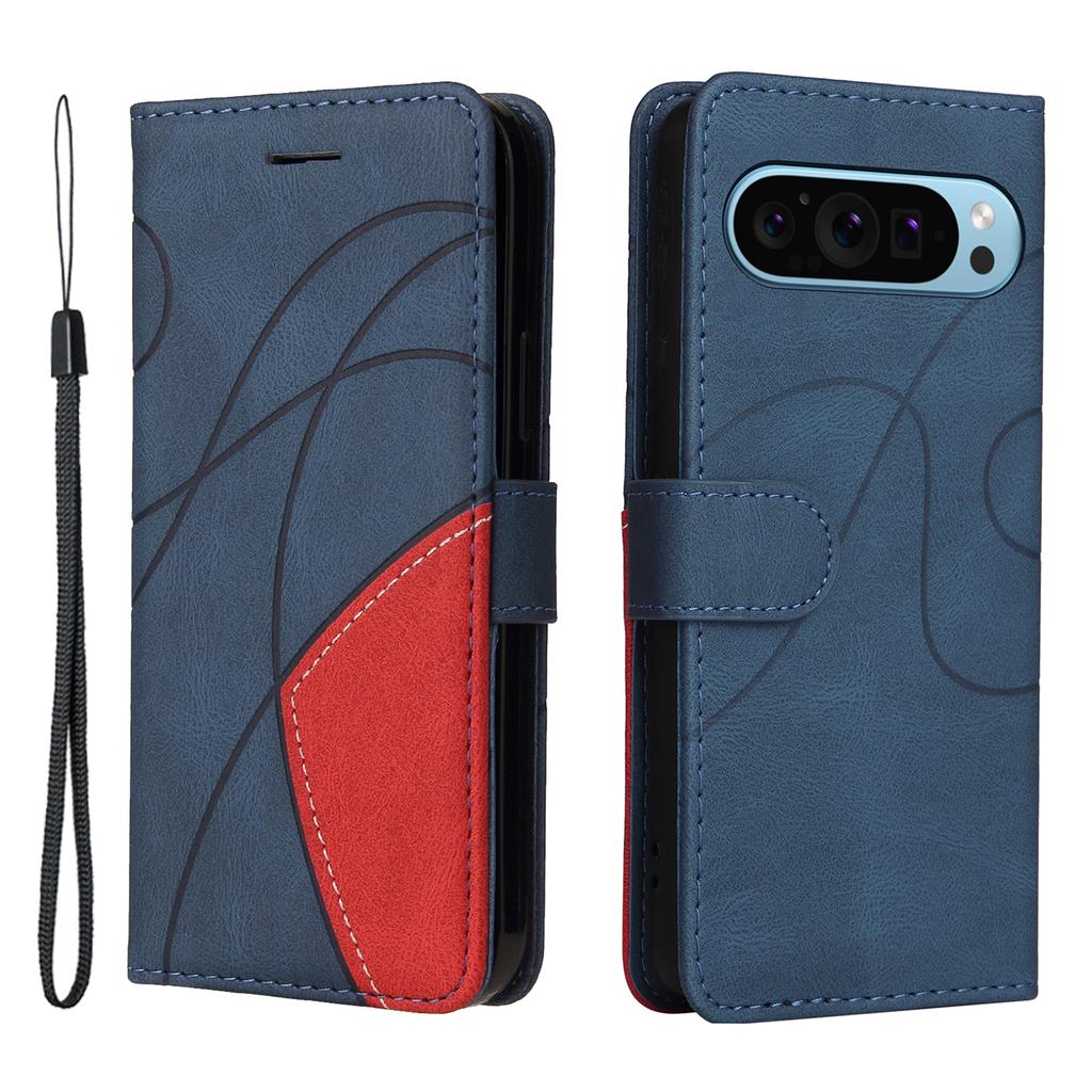 For Google Pixel 10 Pro/10/9 Pro/9 Leather Case Wallet Stand Color Splicing Phone Cover