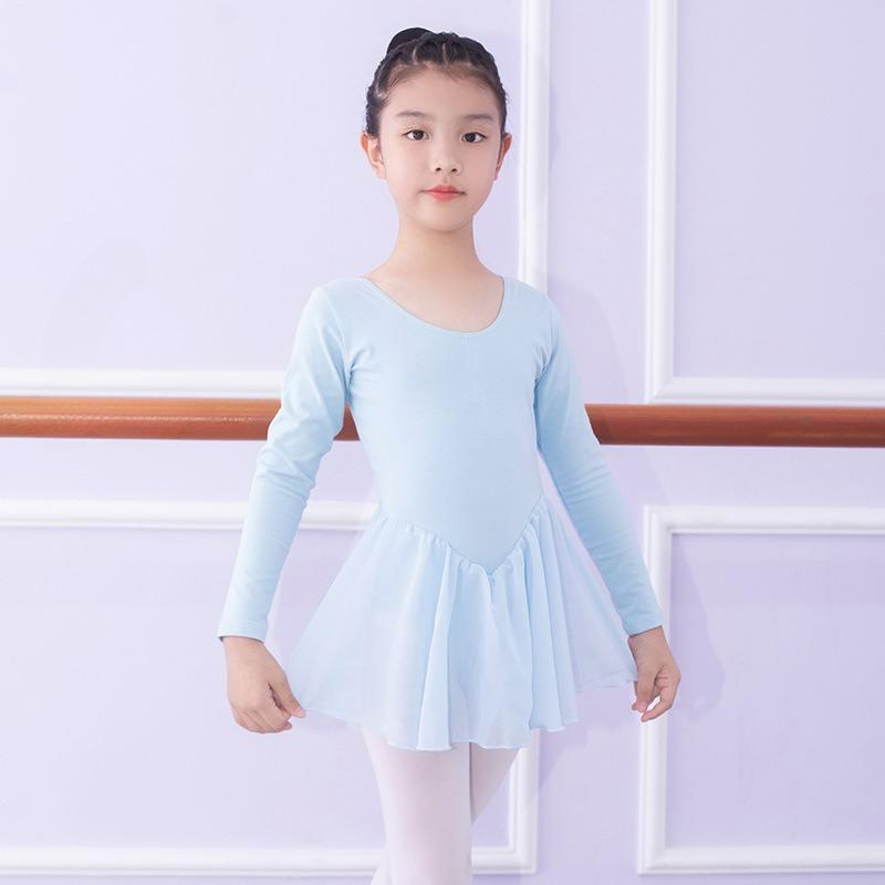 Dance Clothes, Children's and Girls' Ballet Skirts, Chinese Dance Clothes, Short-sleeved Practice Clothes, One-piece Clothes