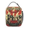 Guns N Roses Band Lunch Bag Retro Lunch Box School Portable Thermal Lunch Bags Graphic Cooler Bag