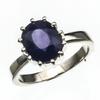 925Sterling Silver Natural Certified 4.25Ct Blue Sapphire Statement Ring US7