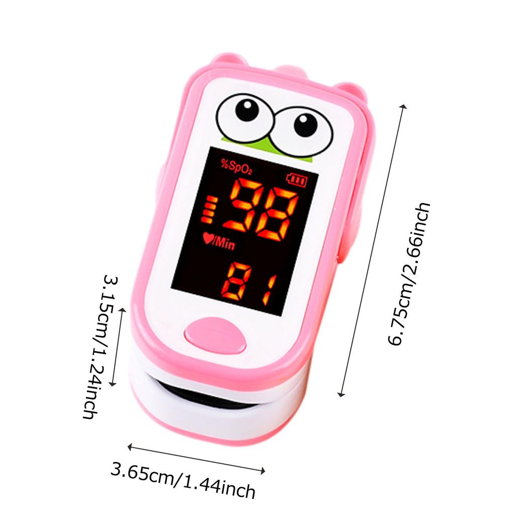 Child Fingertip Blood Oxygen Saturation Monitor with LED Screen Digital Readings