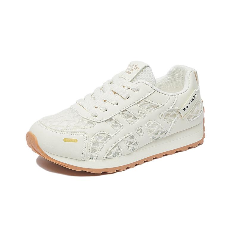 Dexun little white shoes women's mesh breathable and light Forrest Gump shoes single net 2025 summer new casual sports running shoes