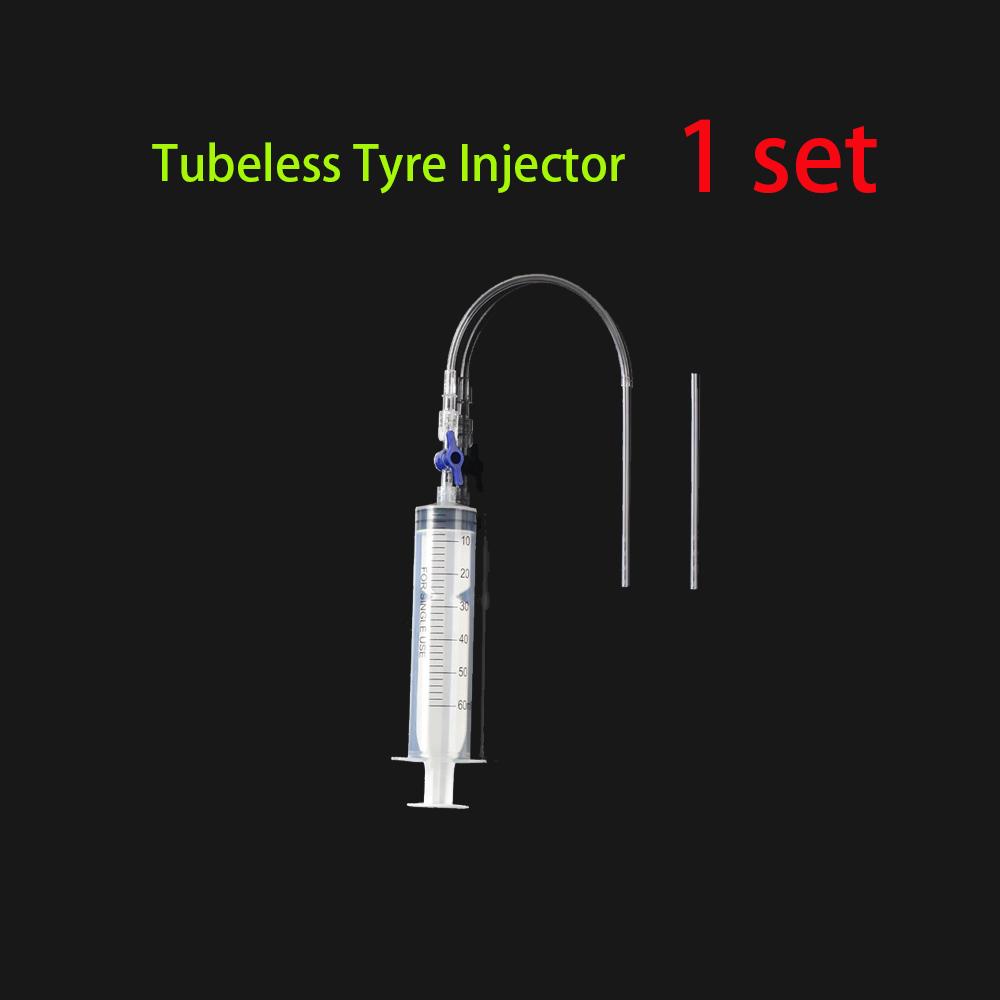

Cycling Bike Bicycle Tubeless Tyre Sealant Injector Injection and Syringe Schrader Presta Valve Core Removal Tool A 1set